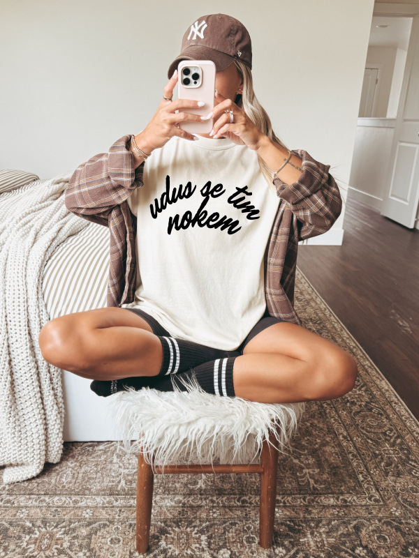 Dámske biele tričko Udus se tím nokem