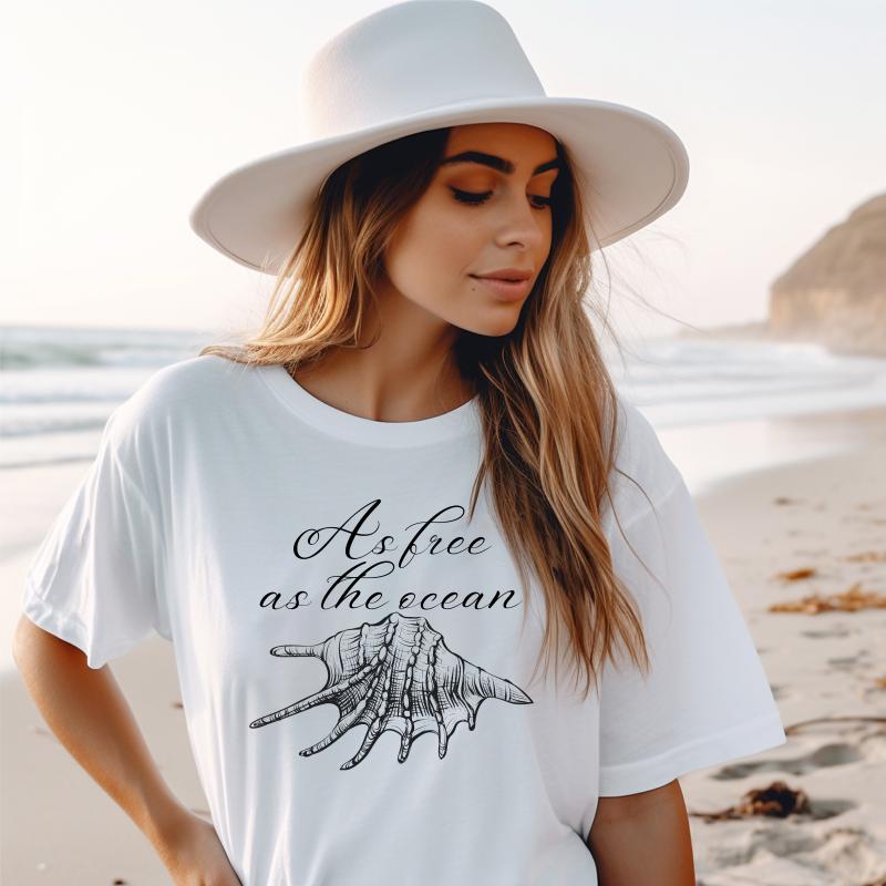 Dámske tričko AS FREE AS THE OCEAN